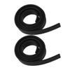 2pcs Replacement Squeegee Rubber Blade Cut To Size Squeege Scrubber Refill for Windows Glass Shower Doors Black