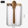 Airtight High Borosilicate Glass Jar with Spoon for Kitchen Storage: Perfect for Grains, Dried Fruits, and Coffee Beans