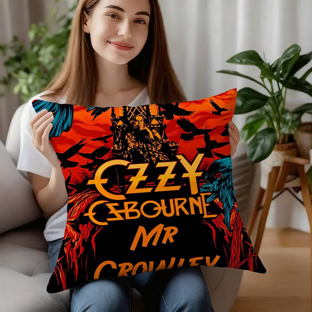 Singer-O-Ozzy Osbournes Pillow Case Plush Fabric Soft Pillowcase Double Sided Print Cushion Cover Household Gifts