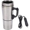 Acouto 12V Car Kettle 350Ml+150ML Stainless Steel Car Electric Heating Kettle Coffee Tea Travel Water Heating Cup