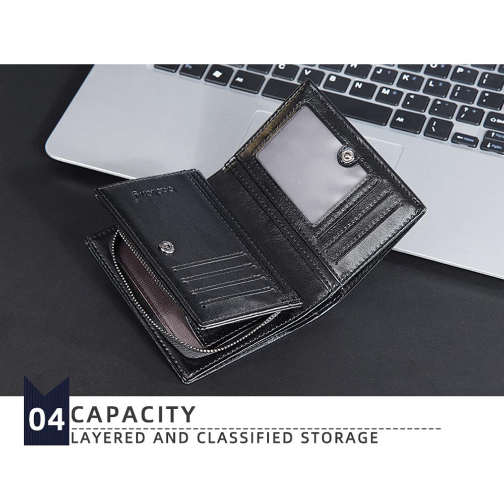 Soft Male Leather Purse PU Leather Men Card Holder Contracted Men's Short Wallet Men