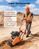 Plate Compactor, 2 HP 79CC Gas Engine, 5250 VPM Vibrating Ground Rammer, 8 kN Compaction Force, 41 x 31.5 cm Plate, Walk Behind Compactor for Paver