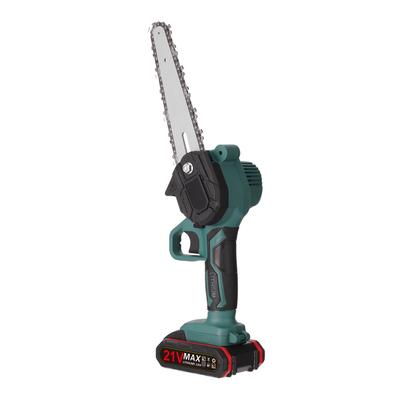 Mini sega elettrica portatile da potatura a due batterie da 21 V. Piccola motosega ricaricabile per spaccare il legno