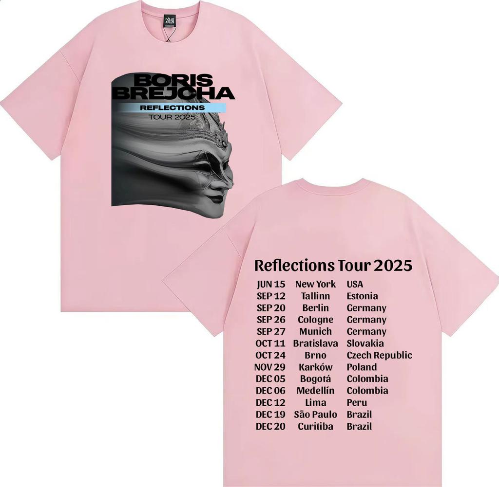 2025 Boris Brejcha Reflection Tour Hot Sale Gothic Double Sided Print T Shirt Men Women Summer T Shirt Fashion Short Sleeve Tops
