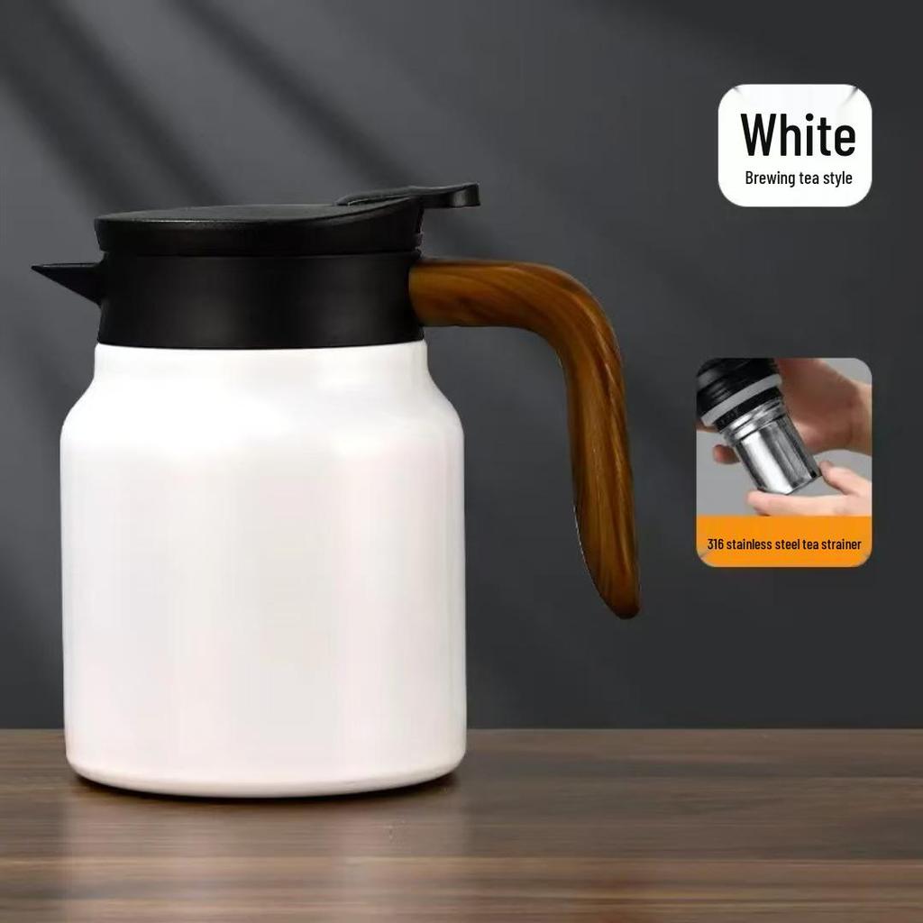 Large Capacity Ceramic-Lined 316 Stainless Steel Stewing Tea Pot, Household Insulated Slow Brew Pot