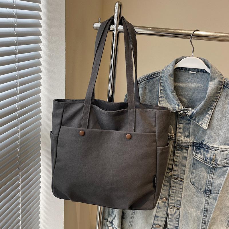 Large-capacity Canvas Bag for Women At Work 2025 New Versatile Simple Schoolbag Fashionable Portable Tote Bag