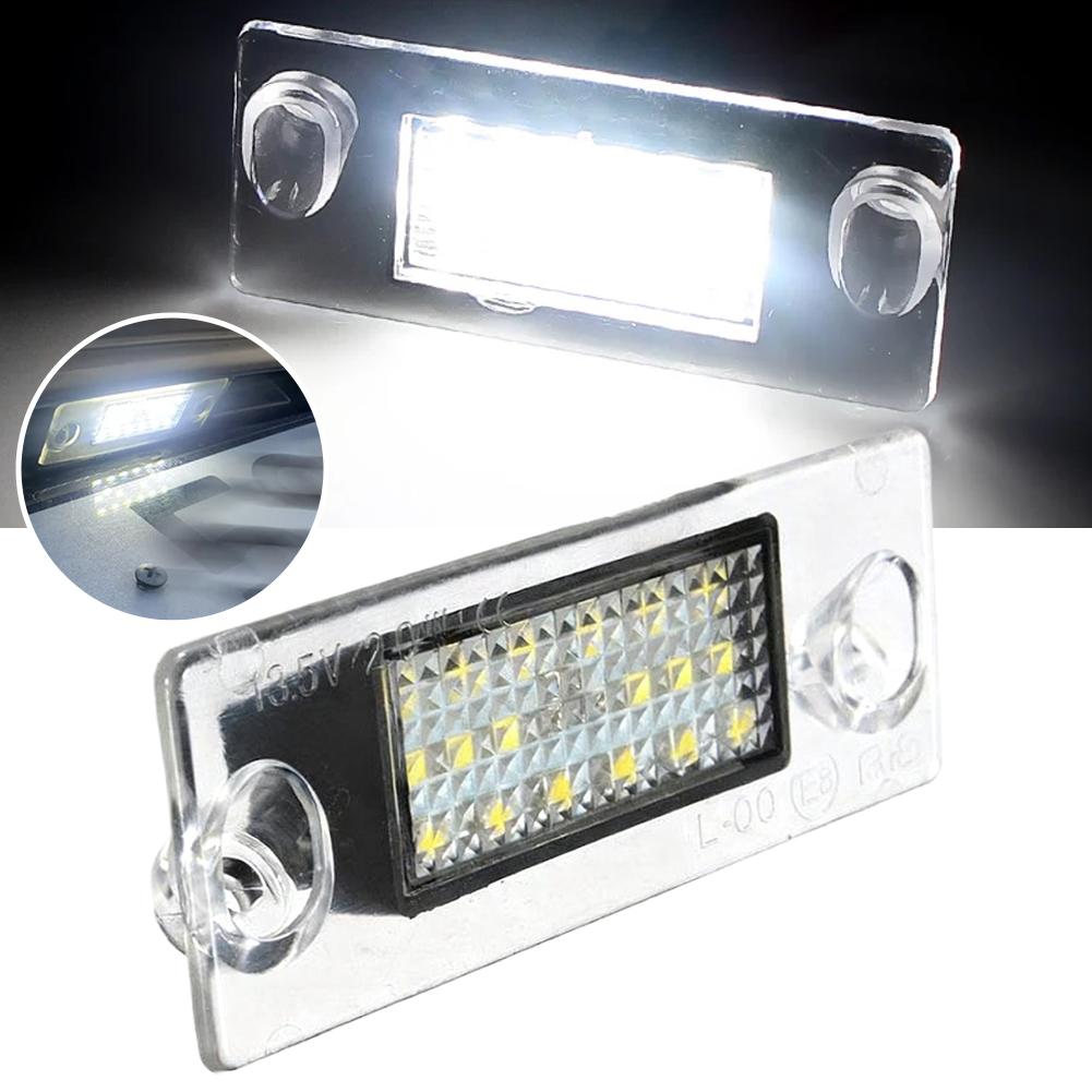 2pcs Led Number Plate Light For A4 B5 A3/8l Error Free Rear License Plate Lamp Avant Car Novelty Accessories W3i6