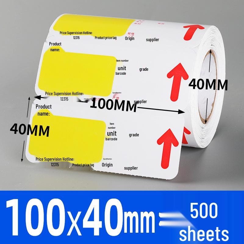 Supermarkt Snack-Shop Regal-Displaytafel - Beschichtetes Papier 10x4 Preisschild.