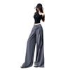 Damen Palazzo-Hose mit hoher Taille und Schnürung, Design Frühling/Sommer 2026, Figurschmeichelnder Fall, Bodenlang, Lässiger Vielseitiger Stil.