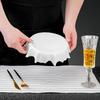Moderner Speziell geformter Hoher Runder Tischteller Weiß Molekularküche Küchenutensilien Runde Dessert-Sushi-Platte Küchenutensilien