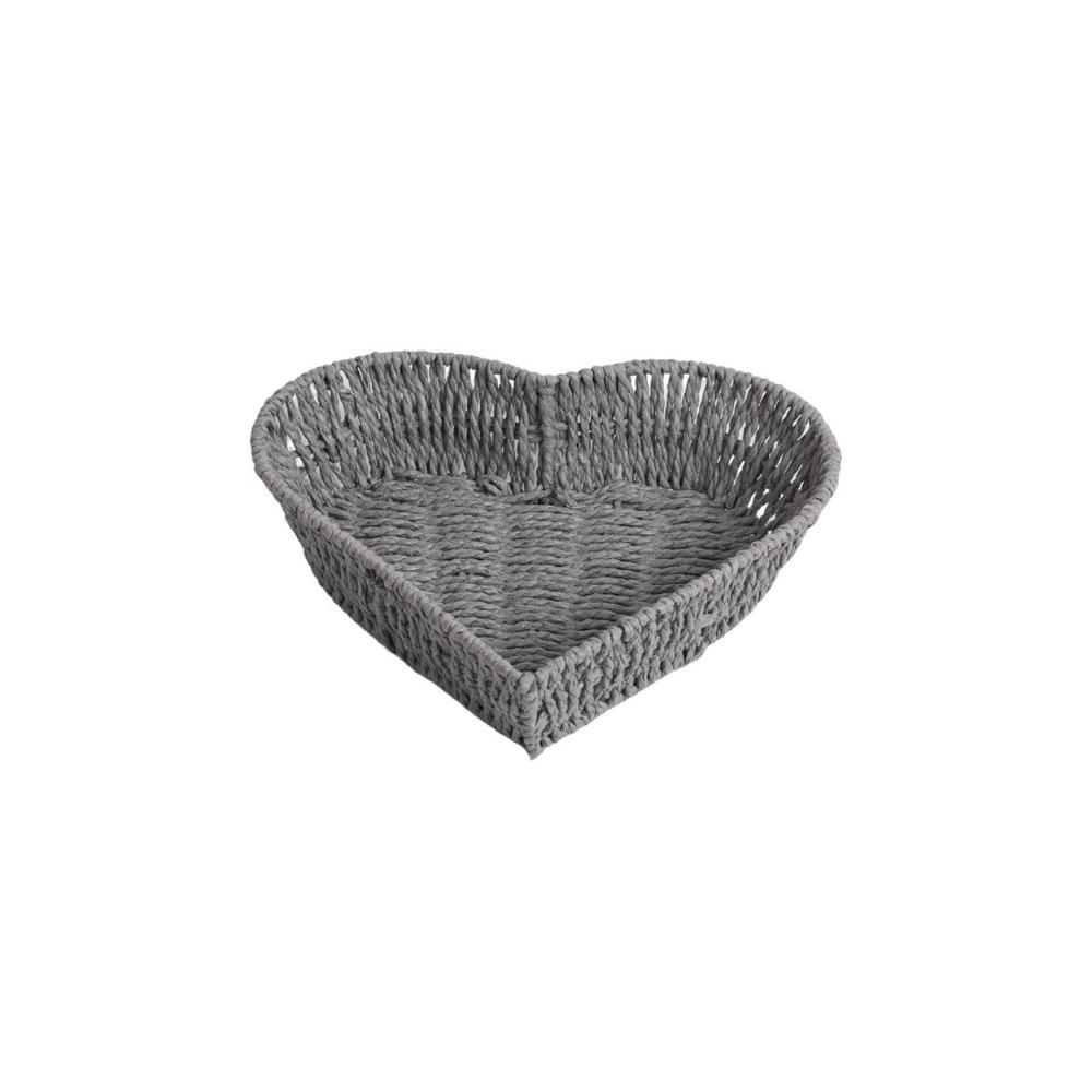 Chic Woven Storage Basket Handmade Paper Rope Fruit Plate Heart Shape Basket  Photo Prop
