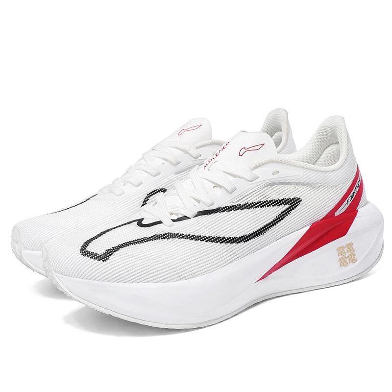 Year of the Snake red shock-absorbing rebound carbon plate breathable running shoes men and women wear-resistant and non-slip student professiona