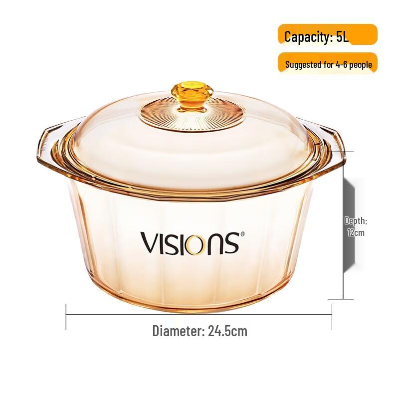 

Corning Crystal Diamond 5L Glass Soup Pot