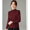 SNOWFLYING Women's Semi-High Neck Button Knit Sweater