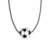 Unisex Sports Silicone Basketball Pendant Necklace, Stainless Steel, European & American Style