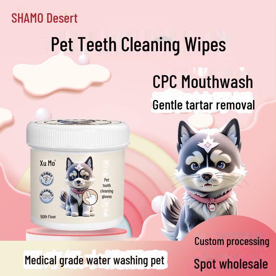 "Șervețele de unică folosință pentru curățarea dinților animalelor de companie, pentru câini și pisici"