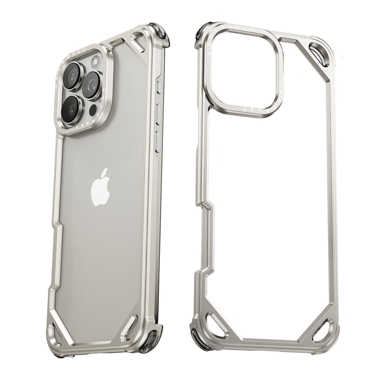 

Eary Minimalist Metal Frameless Phone Case for iPhone 16 Pro Max 15 Ultra-thin Bumper Aluminum Alloy Shockproof Protective Cover For iPhone 16 Pro Max&aluminum