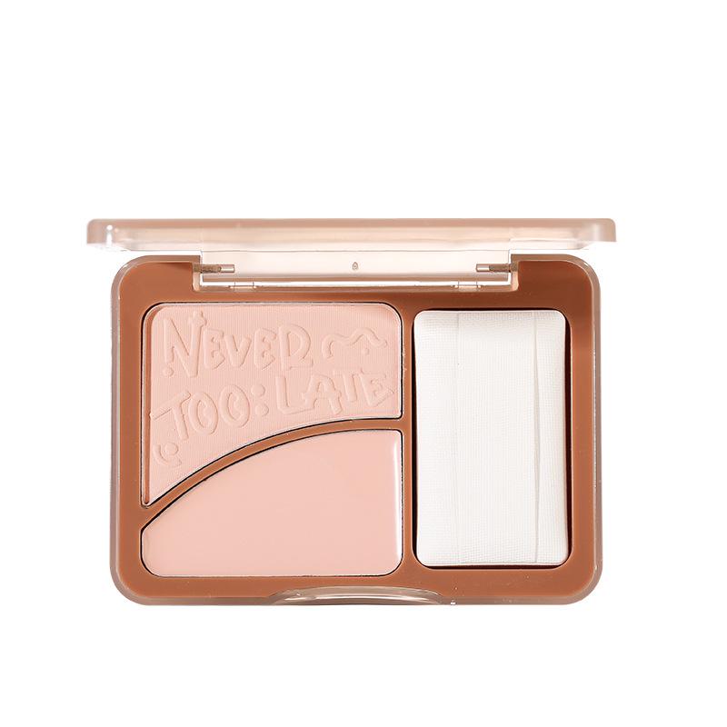XiXi Dual-Tone Color-Correcting Highlighter Palette: Matte Powder for 3D Brightening, Nose and Face Contouring
