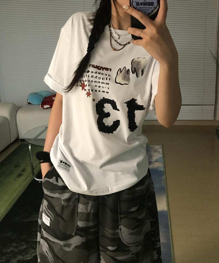 Ssobi 2 Teeth Oversized Short Sleeve Tee