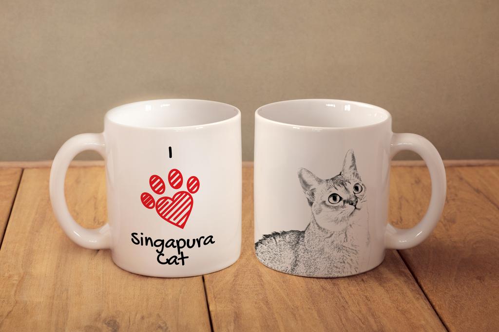 Singapura - Cup with a Cat, Cute Cup with Graphics, a Gift with Your Photo from the Art-Dog Brand