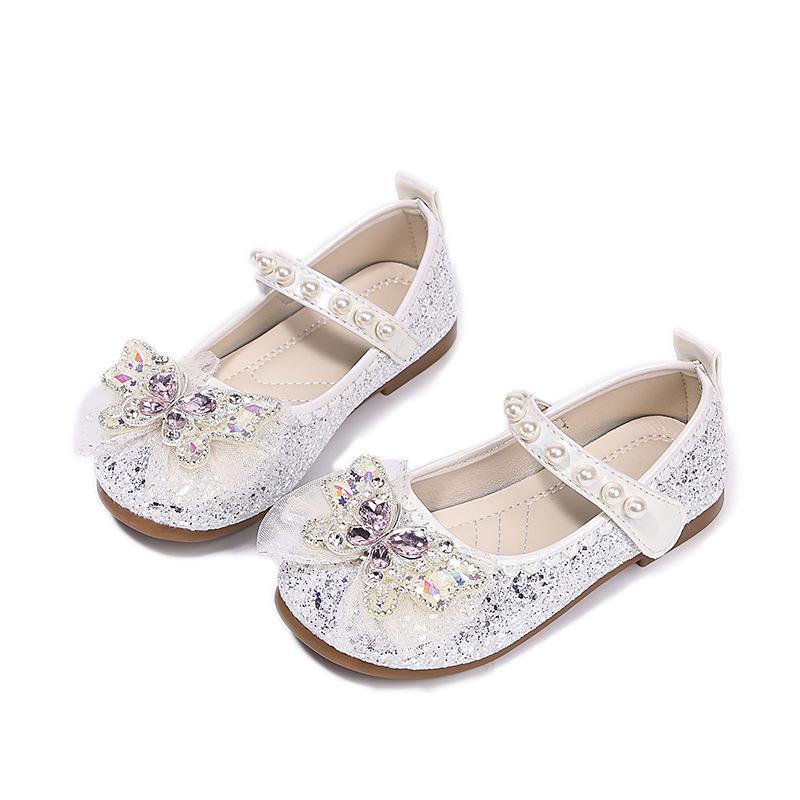 

Летние хрустальные туфли принцессы для девочек 2025 года с мягкой подошвой Size 26 - 15.7cm