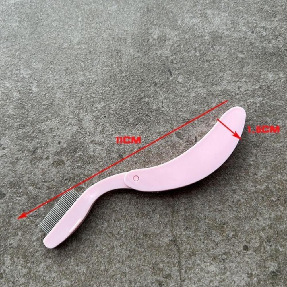 Stainless Steel Teeth Eyelash Separator Comb Foldable Mascara Comb Hot Eyelash Brush  Makeup Tools
