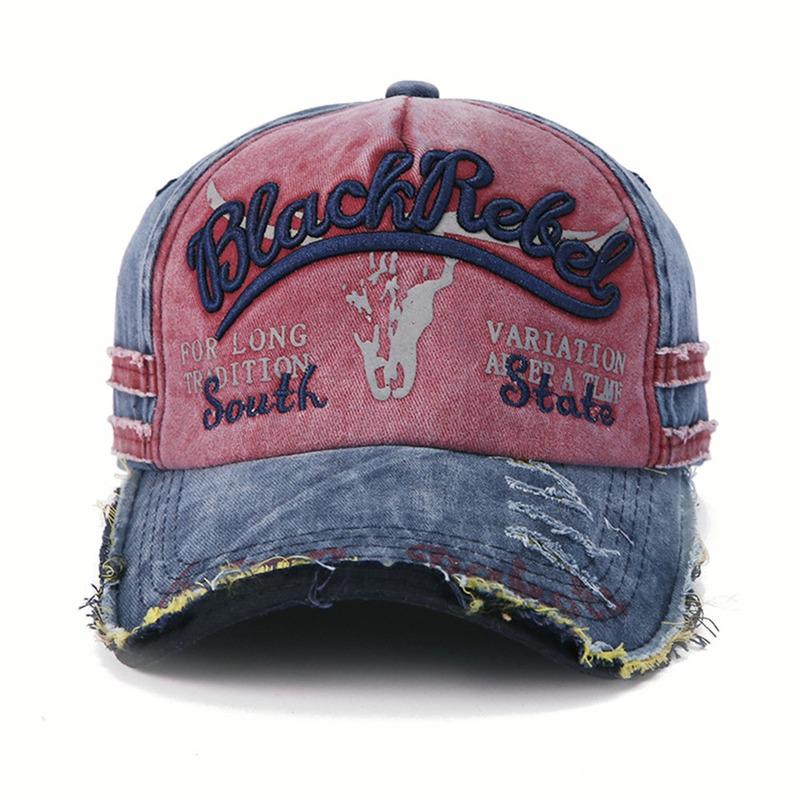 Europa und die Vereinigten Staaten Neue Buchstabenstickerei Alte Cowboy-Baseballmütze Herren- und Damenmütze