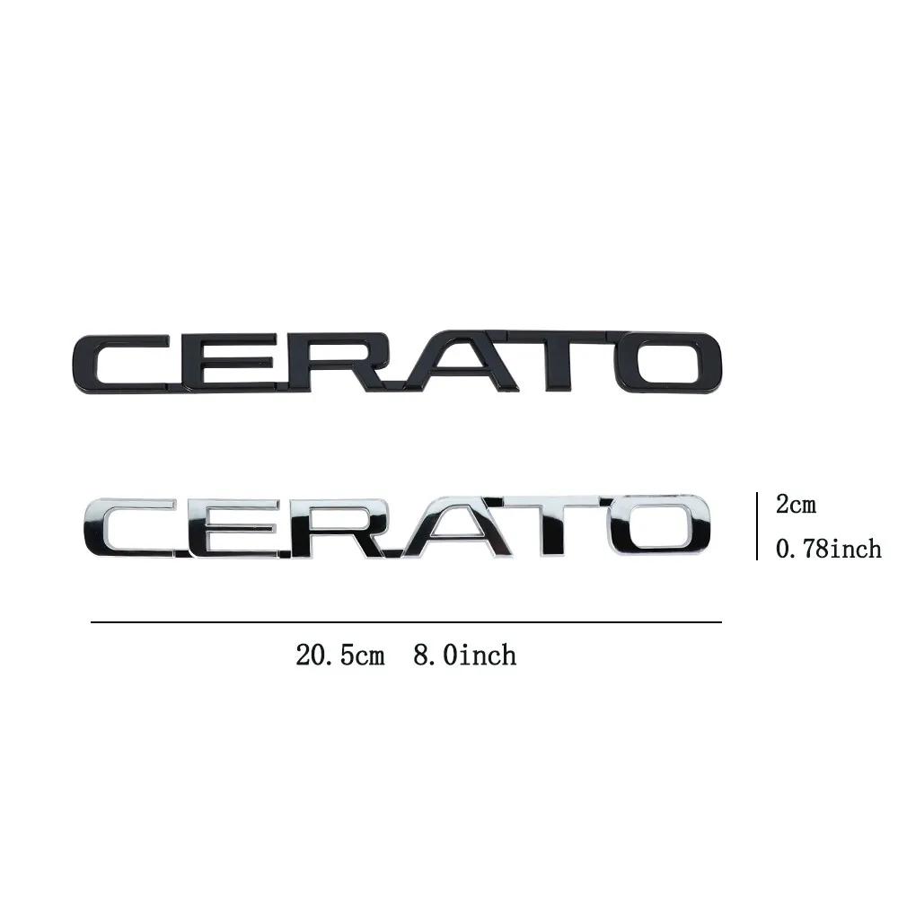 TQCX7 3D ABS SORENTO CERATO Letter Badge Car Tail Emblem Trunk Decoration Sticker for Kia Sportage Rio Soul Optima Ceed Forte Picanto