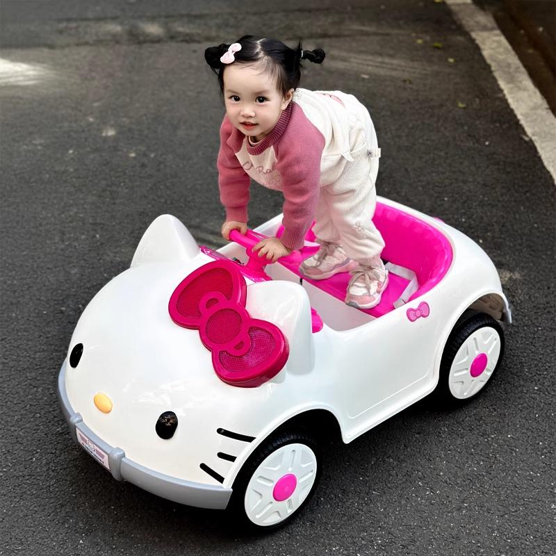 Hello Kitty Children's Electric Four-Wheel Ride-On Car with Remote Control