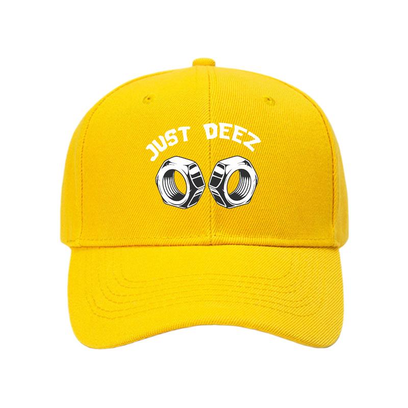 JUST DEEZ European and American hard top baseball cap women's spring and autumn outdoor sun hat solid color cap men