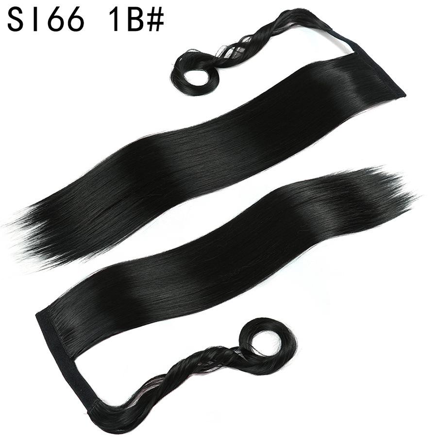 LISI HAIR Synthetic Fibers Are Clipped Onto A Ponytail Hairpin To Extend The Length of A Woman's Hair At High Temperature