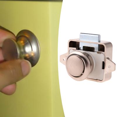 Push Button Latch Cabinet Door Catch Lock Keyless Cupboard Locks Camper Car Push Lock for RV Yachts