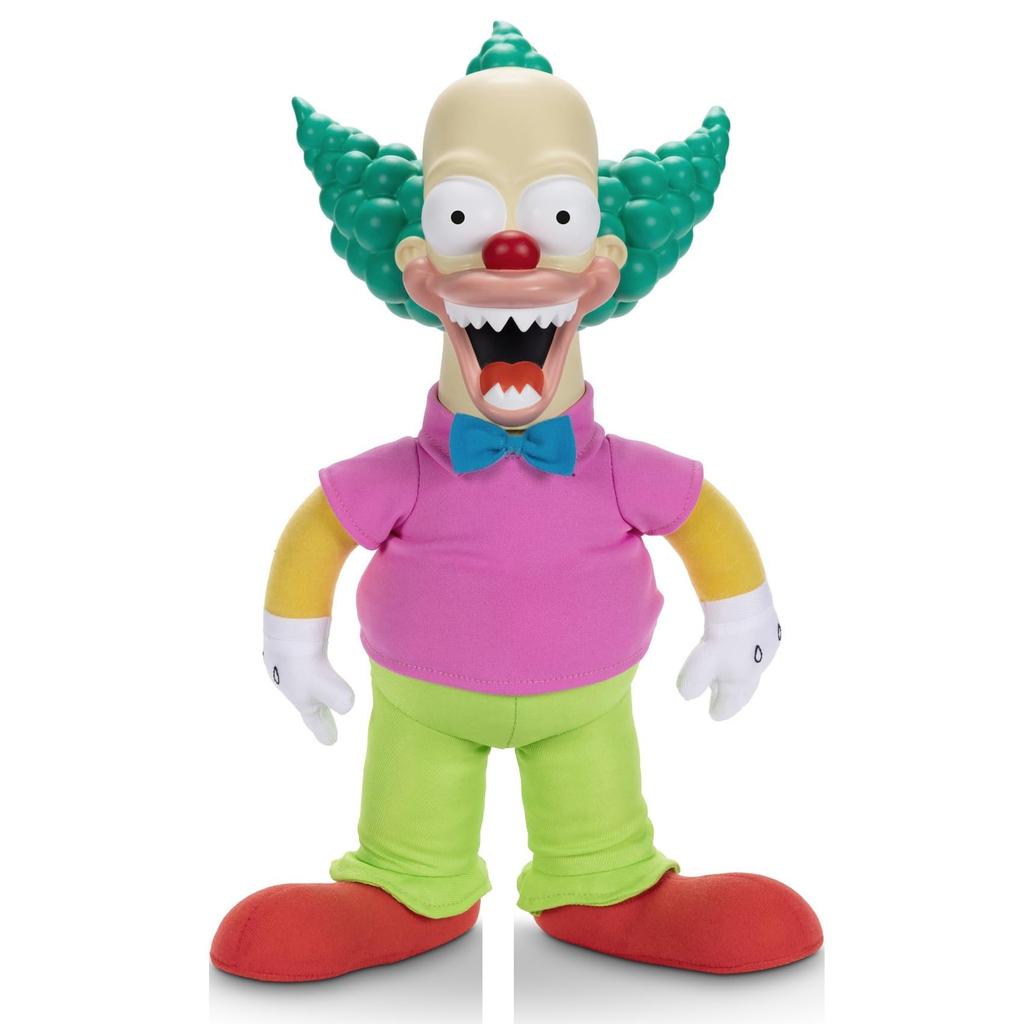 Disney Simpsons sprechende Krusty Puppe Plüsch Gut und Böse Zugseil Puppe Spielzeug aus der klassischen Baumhaus des Grauens III Episode Spielzeug, 16 Zoll groß,