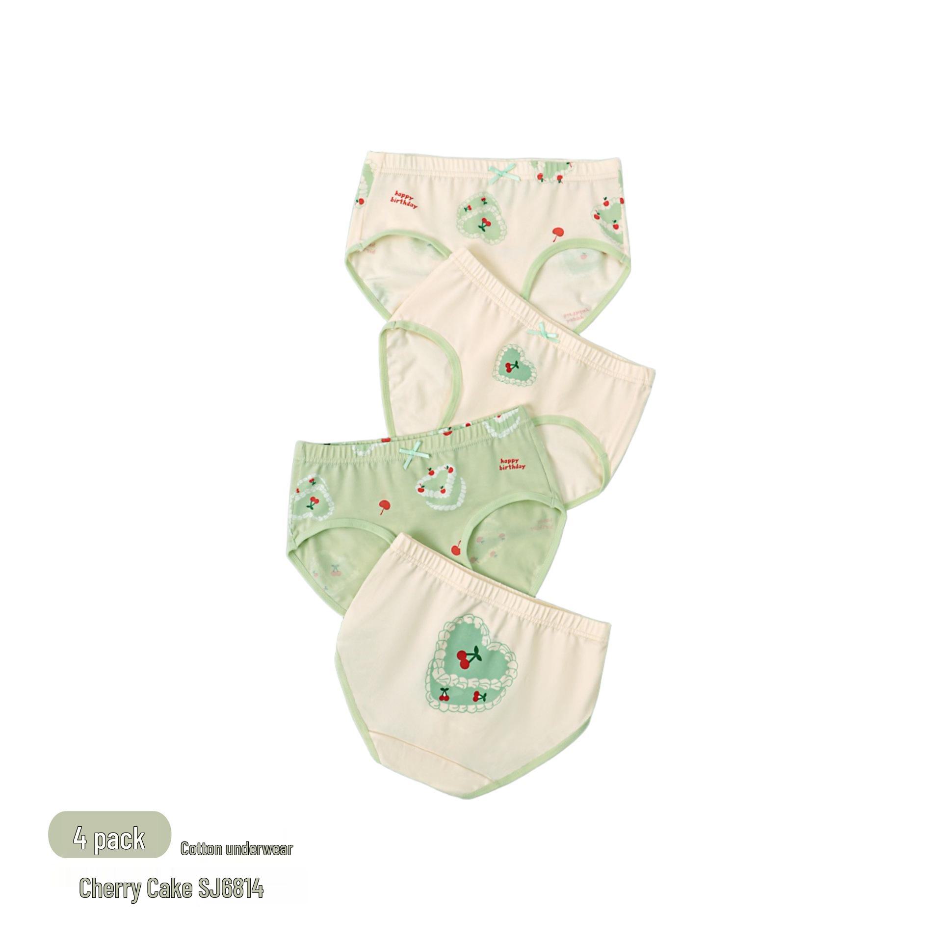 

«Нижнее белье из хлопка с милым мультяшным принтом для девочек — высокоэластичные, антибактериальные, дышащие трусы для детей постарше» 130cm【Weight 45-55 kg】