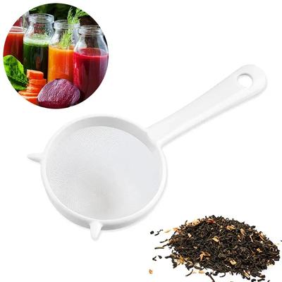 Neues Küche Wiederverwendbar Handheld Plastik Sieb Teeblatt Sieb Mehlsieb Abtropfsieb Maschensieb Filtern Essen Küchenzubehör - für