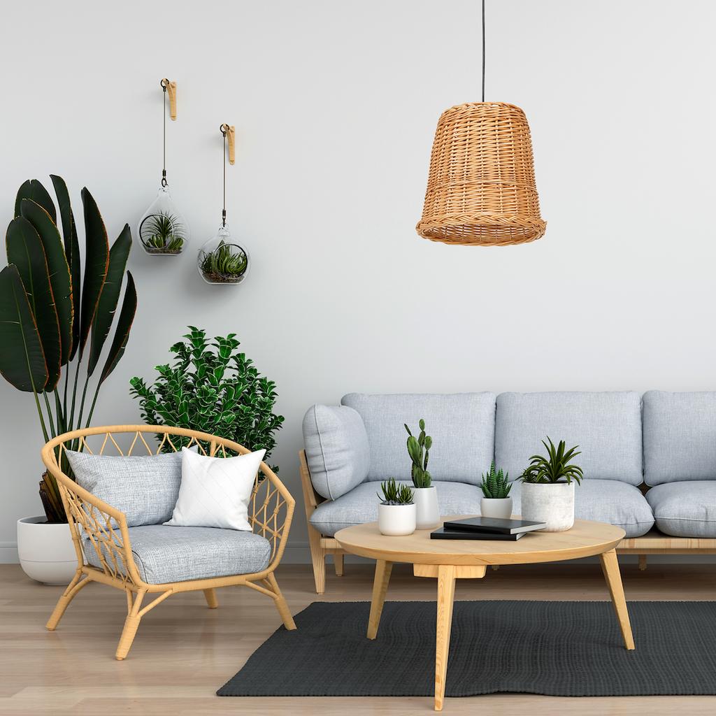 Lampa Wisząca Vimini 1 E27 Naturalne Drewno Wood Milagro Mlp7990