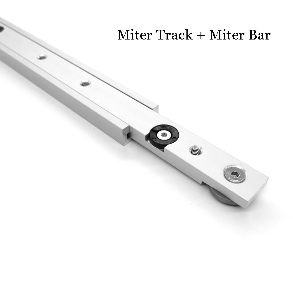 Juego de Rastril y Barra de Inglete de Aleación de Aluminio de Grado Profesional para Sierra de Mesa