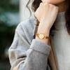 BUREI Analog Quartz Watch with Japanese Gold Lightweight and Slim Brown Leather Perfect for or Casual Perfect As a Gift Women's Battery, Waterproof,