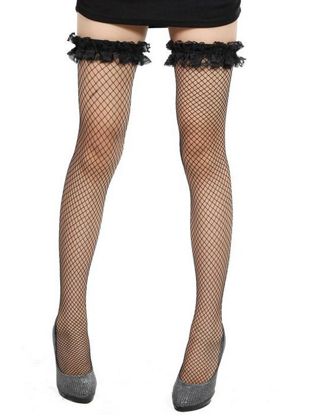 Sexy Spitzenstrümpfe - 3D-Spitze Mittel & Feines Maschenmuster