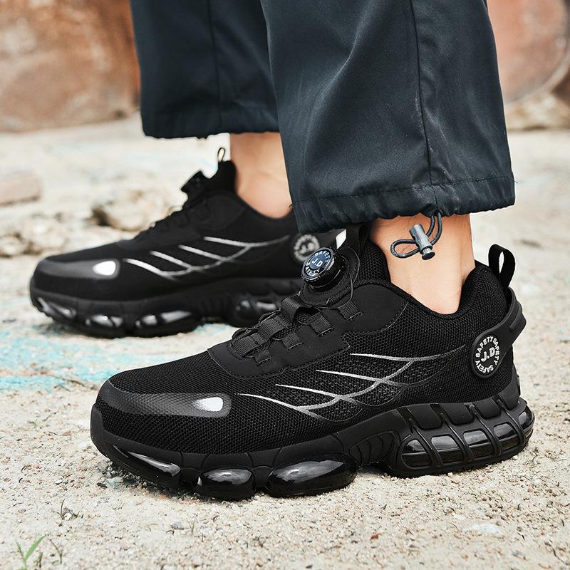 Trendy Unisex Lightweight Steel Toe Safety Shoes for Daily Logistics Work, Plus Size Available