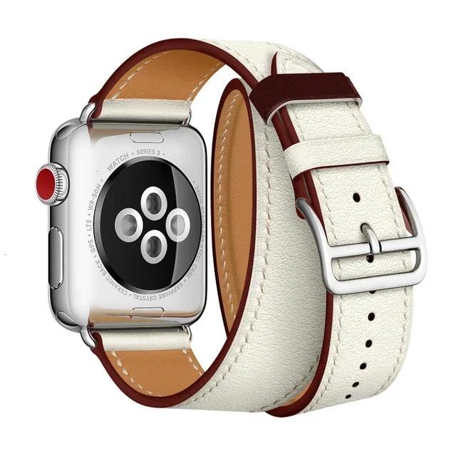 Genuine Leather Bracelet Strap For Apple Watch Band 45mm 49mm 41mm 44mm 42mm 46mm Leather Wristband iWatch Ultra 11 10 9 8 7 6 5