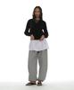 PARTIMENTO WOMEN Colorblock Double Layered Knit Sweater_Black