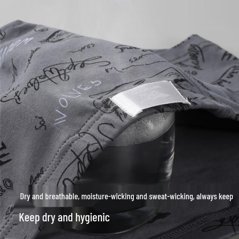 Septwolves Men's Antibacterial Stretch Cotton Boxer Briefs 3-Pack