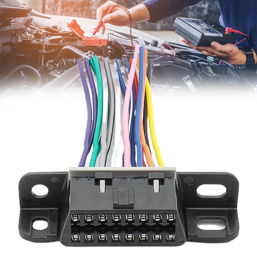 

16-контактный кабель OBD2, удлинительный разъем, кабель-адаптер OBD2 чёрный