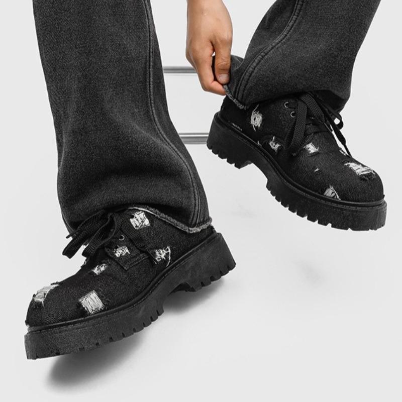 Fashion shoes for men denim big head boot retro high quality low-top thick-soled men shoes outdoor leisure men sneaker zapatillas hombre