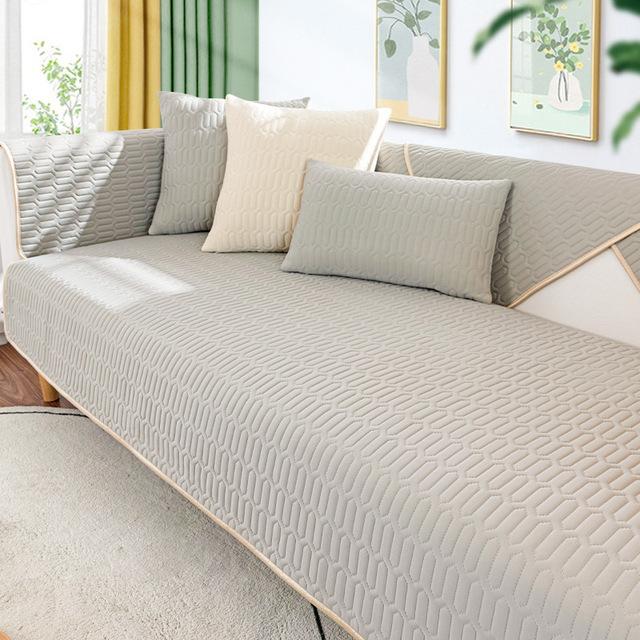 Latex Ice Silk Sofa Cushion Summer Seat Cushion Simple Modern Cushion Solid Color Sofa Cover Non -Slip Cover Cloth