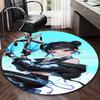 1pc Anime Cartoon Design Round Carpet  Office Chair Mat, NonSlip Rug for Home Decor, Living Room