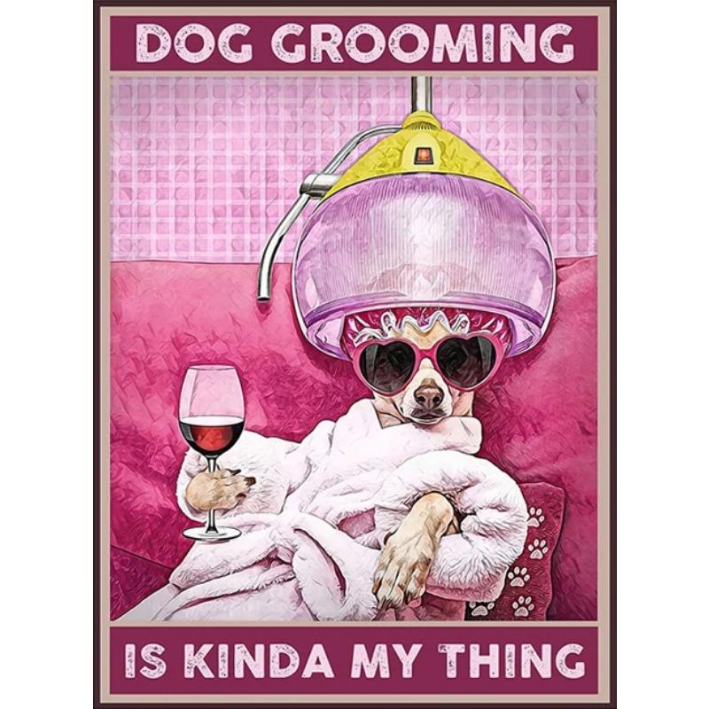 

Make Dogs Pretty Posters, Dog Groomer Gift, Pet Grooming Hair Salon Poster Decor,Vintage Decor Wall Art Prints Canvas Painting 21cm×30cm NoFrame