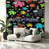 Among Us Custom Name Wall Tapestry Aesthetic Wall Hanging Printed Fabric Blanket Decorative Tapestries for Bedroom Living Room Home Decor