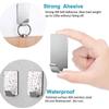 6Pcs Mini Self Adhesive Hook Stainless Steel Heavy Duty Wall Hanger Hooks Bathroom Towel Storage Rack Kitchen Organizer Hooks